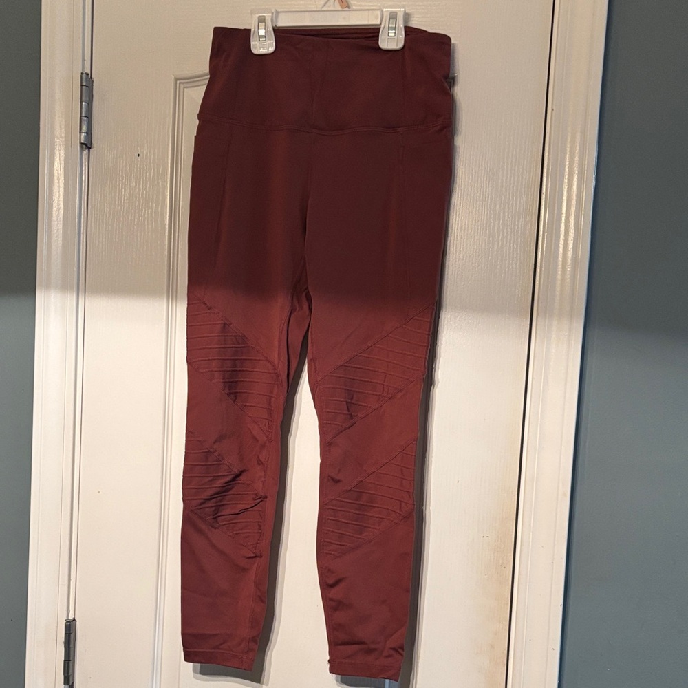 Women's Burgundy High-Waist Leggings Small Used